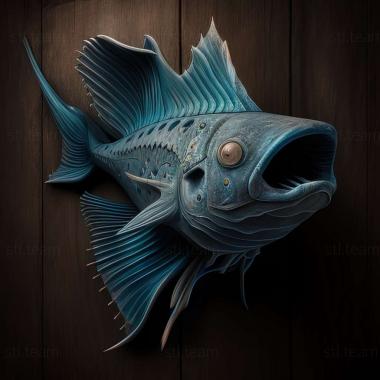 3D model Blue catfish ancistrus fish (STL)